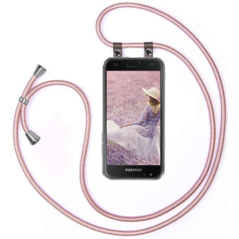 moex moex Free Spirit Samsung Galaxy J3 (2017) Hülle mit Band abnehmbar – Rose Gold