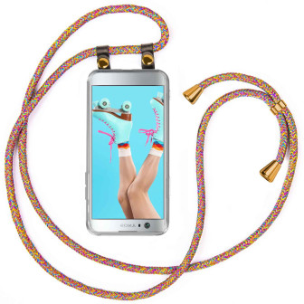 moex moex Free Spirit Sony Xperia XA2 Hülle mit Band abnehmbar – Regenbogen