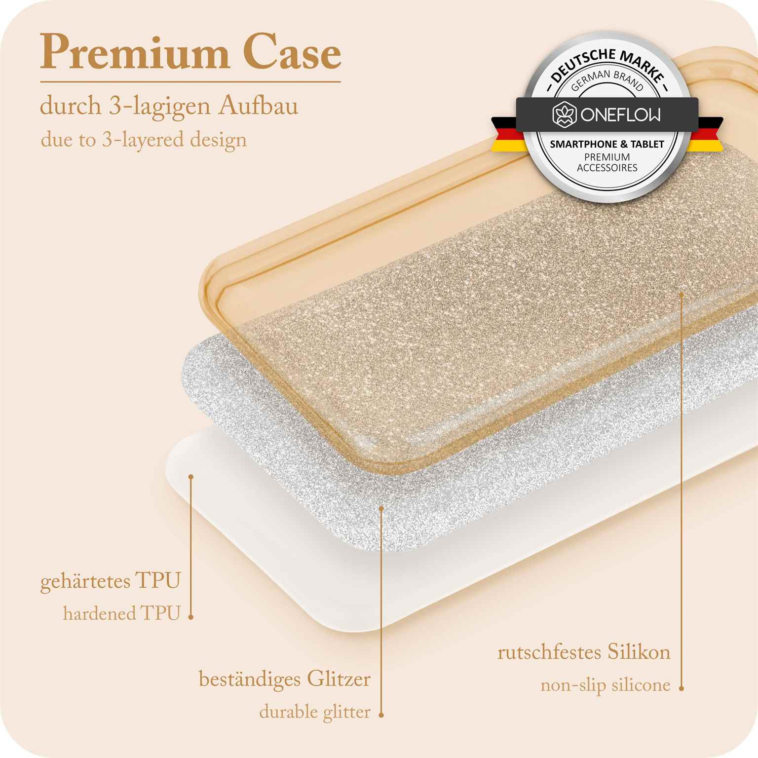 ONEFLOW Glitter Case iPhone 11 Pro mit Glitzer Look – Weiteres Produktbild 2