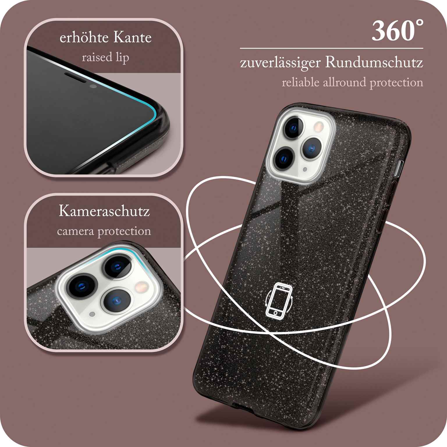 ONEFLOW Glitter Case iPhone 11 Pro mit Glitzer Look – Weiteres Produktbild 4