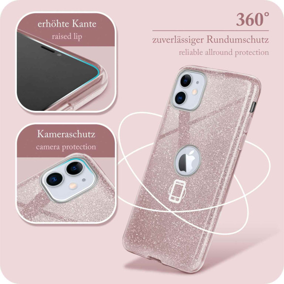 ONEFLOW Glitter Case iPhone 11 mit Glitzer Look – Weiteres Produktbild 5