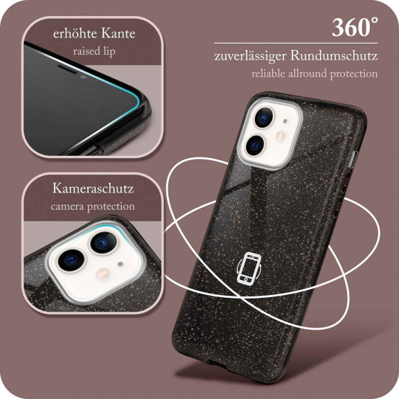 ONEFLOW Glitter Case iPhone 12 mini mit Glitzer Look – Weiteres Produktbild 5