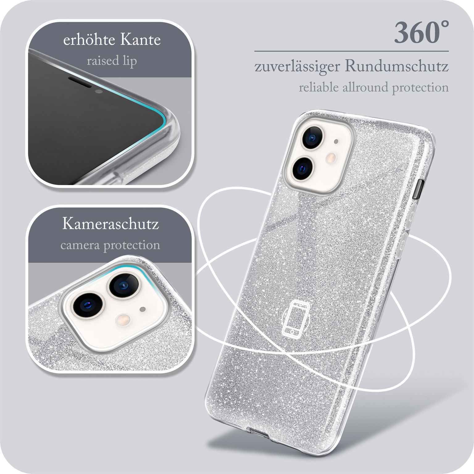 ONEFLOW Glitter Case iPhone 12 mit Glitzer Look – Weiteres Produktbild 5