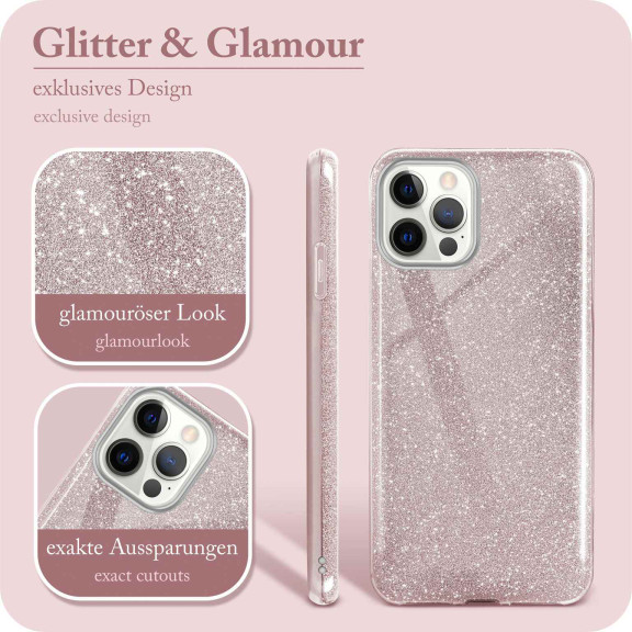 ONEFLOW Glitter Case iPhone 12 Pro mit Glitzer Look – Weiteres Produktbild 2