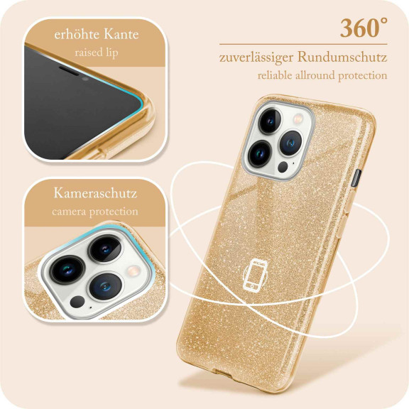 ONEFLOW Glitter Case iPhone 13 Pro Max mit Glitzer Look – Weiteres Produktbild 5
