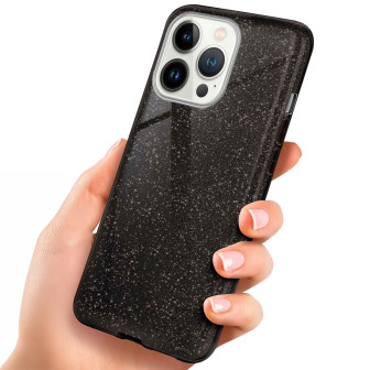 ONEFLOW ONEFLOW Glitter Case iPhone 13 Pro Max mit Glitzer Look – Glamour - Black