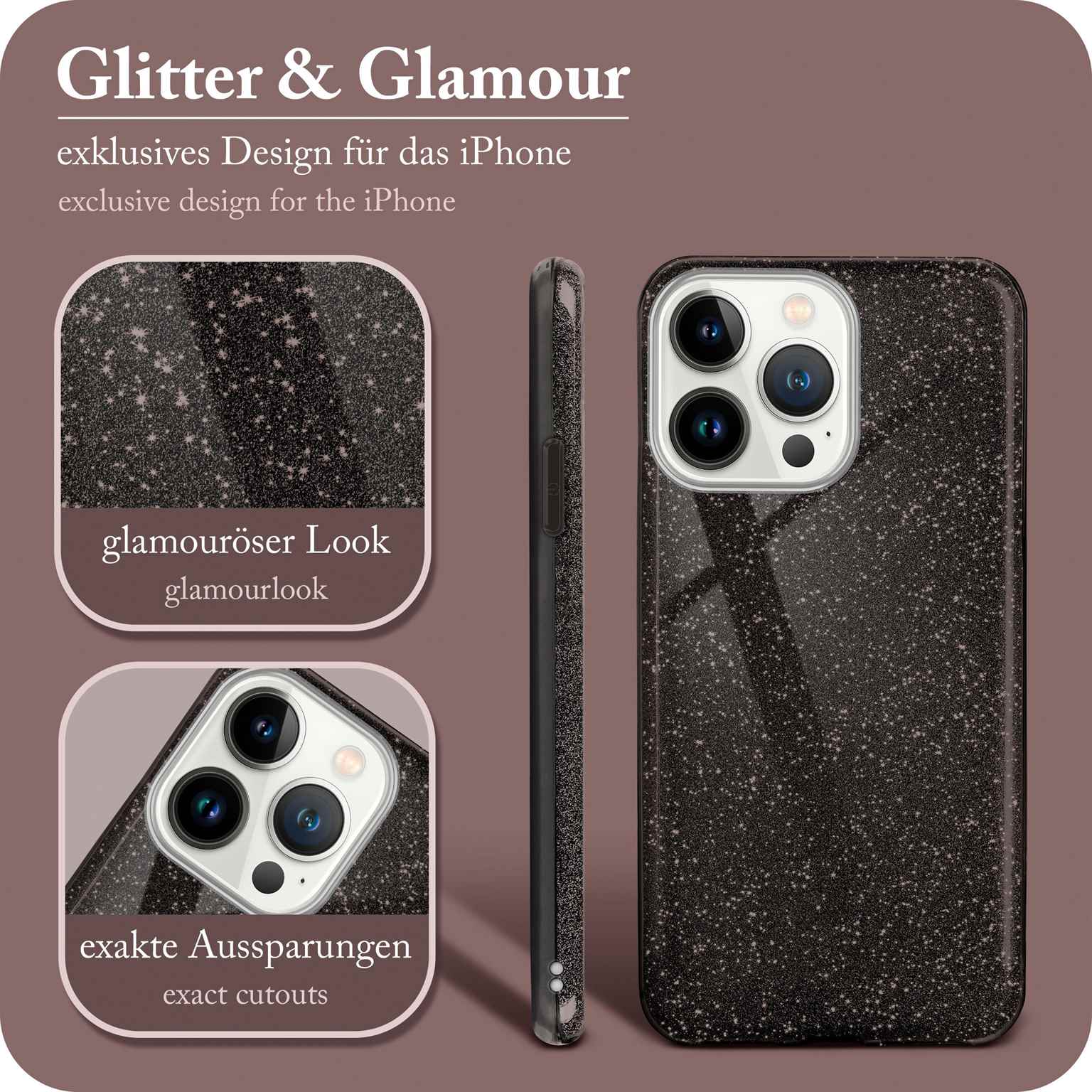ONEFLOW Glitter Case iPhone 13 Pro Max mit Glitzer Look – Weiteres Produktbild 2