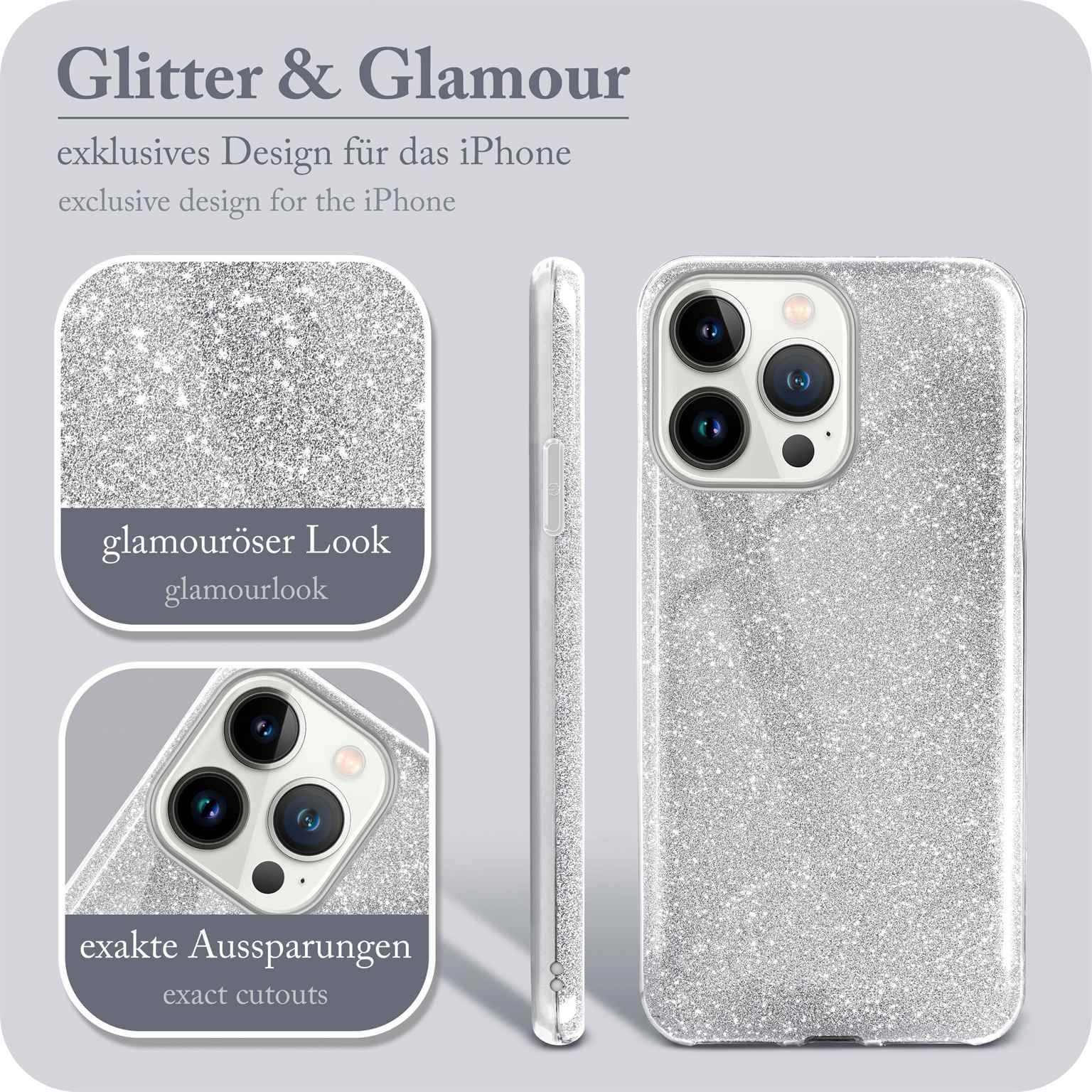 ONEFLOW Glitter Case iPhone 13 Pro Max mit Glitzer Look – Weiteres Produktbild 2