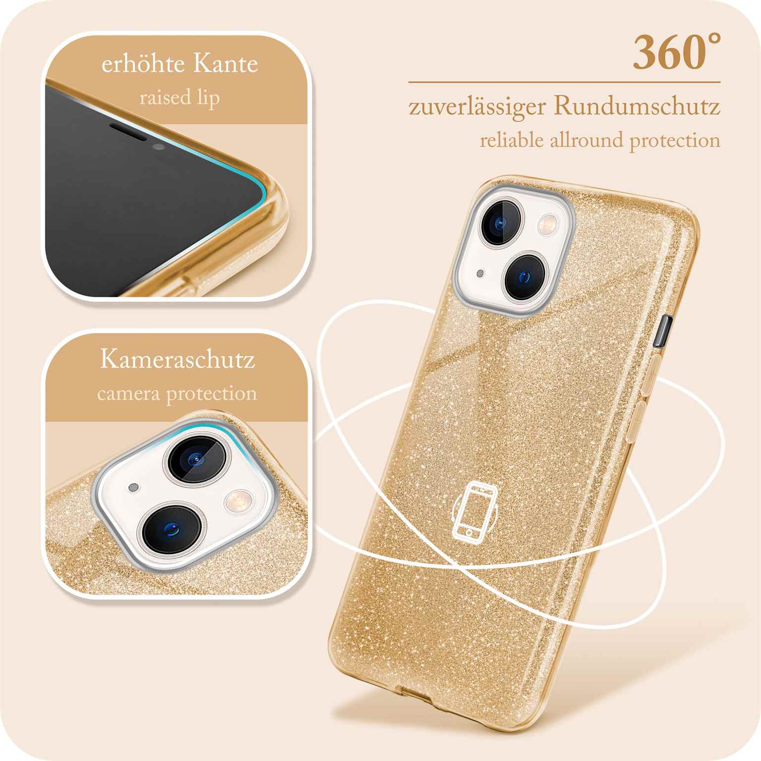 ONEFLOW Glitter Case iPhone 13 mit Glitzer Look – Weiteres Produktbild 5