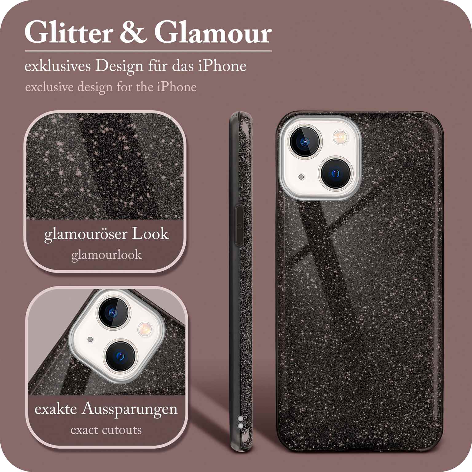 ONEFLOW Glitter Case iPhone 13 mit Glitzer Look – Weiteres Produktbild 2