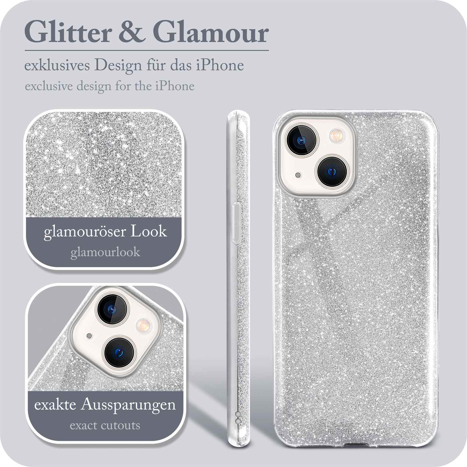 ONEFLOW Glitter Case iPhone 13 mit Glitzer Look – Weiteres Produktbild 2