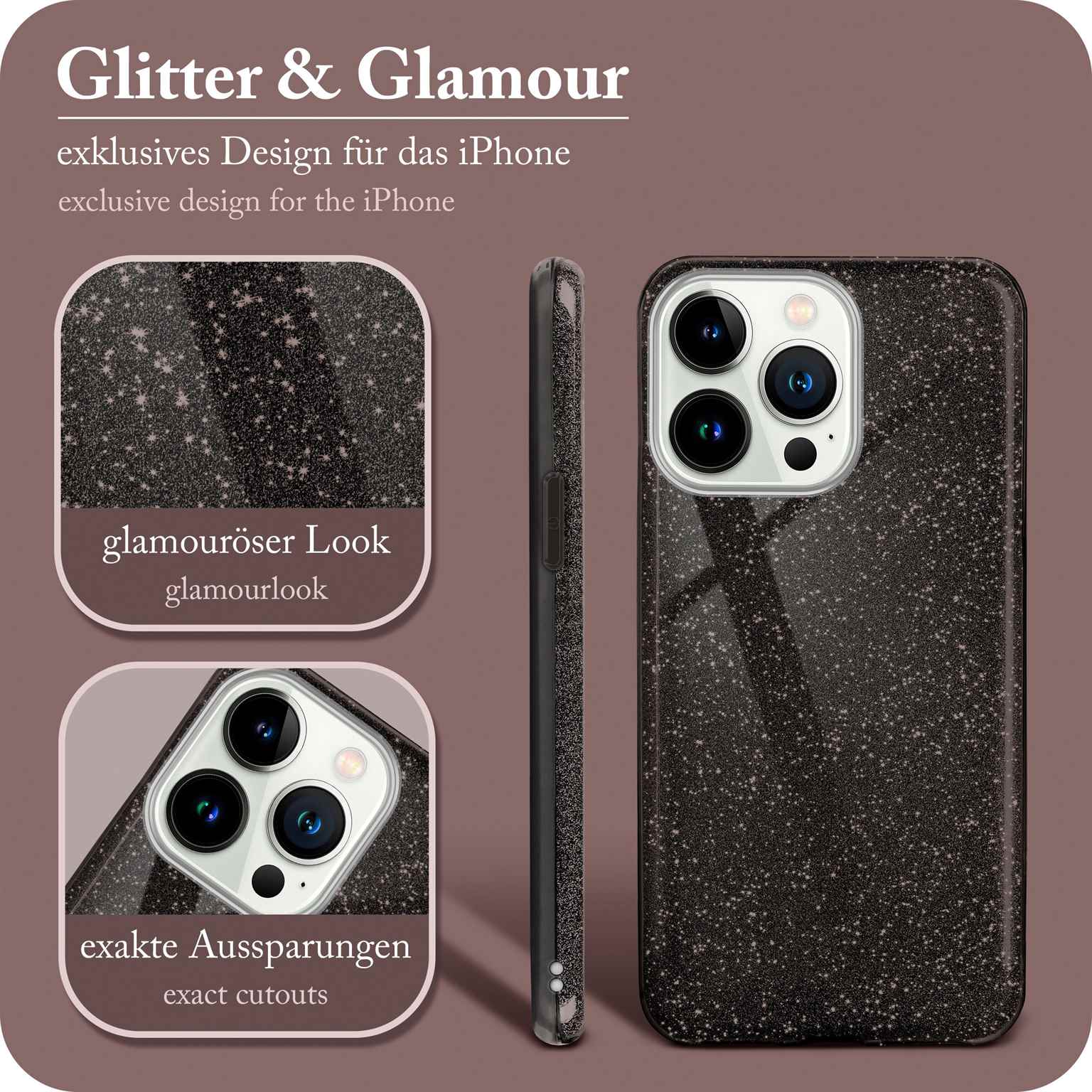ONEFLOW Glitter Case iPhone 13 Pro mit Glitzer Look – Weiteres Produktbild 2