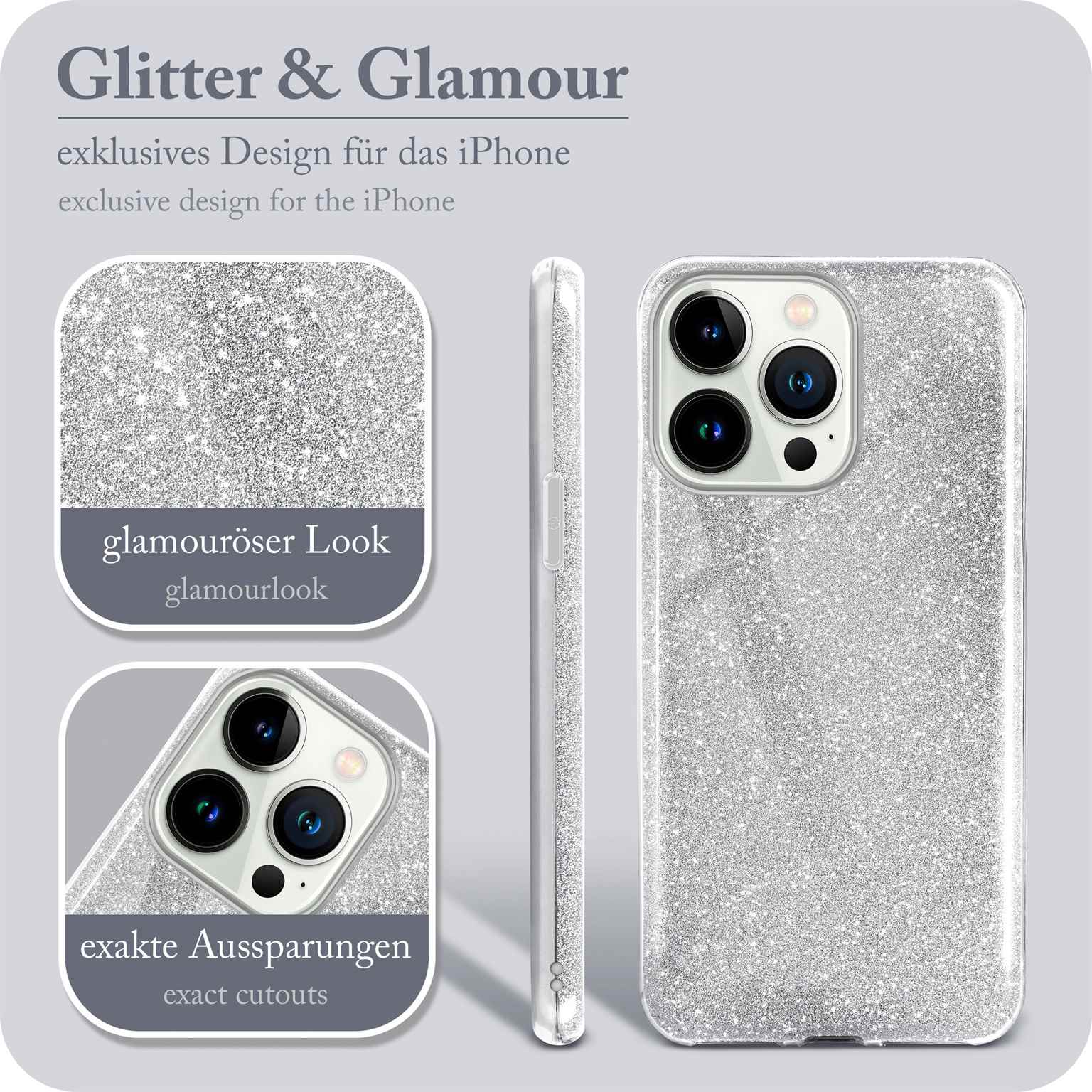 ONEFLOW Glitter Case iPhone 13 Pro mit Glitzer Look – Weiteres Produktbild 2