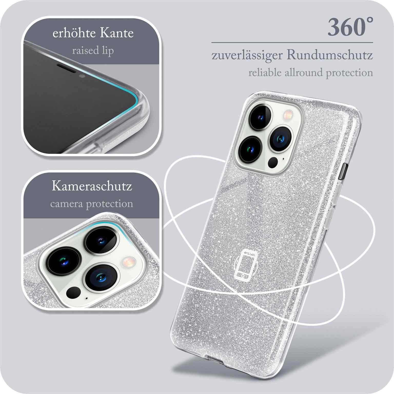 ONEFLOW Glitter Case iPhone 13 Pro mit Glitzer Look – Weiteres Produktbild 5