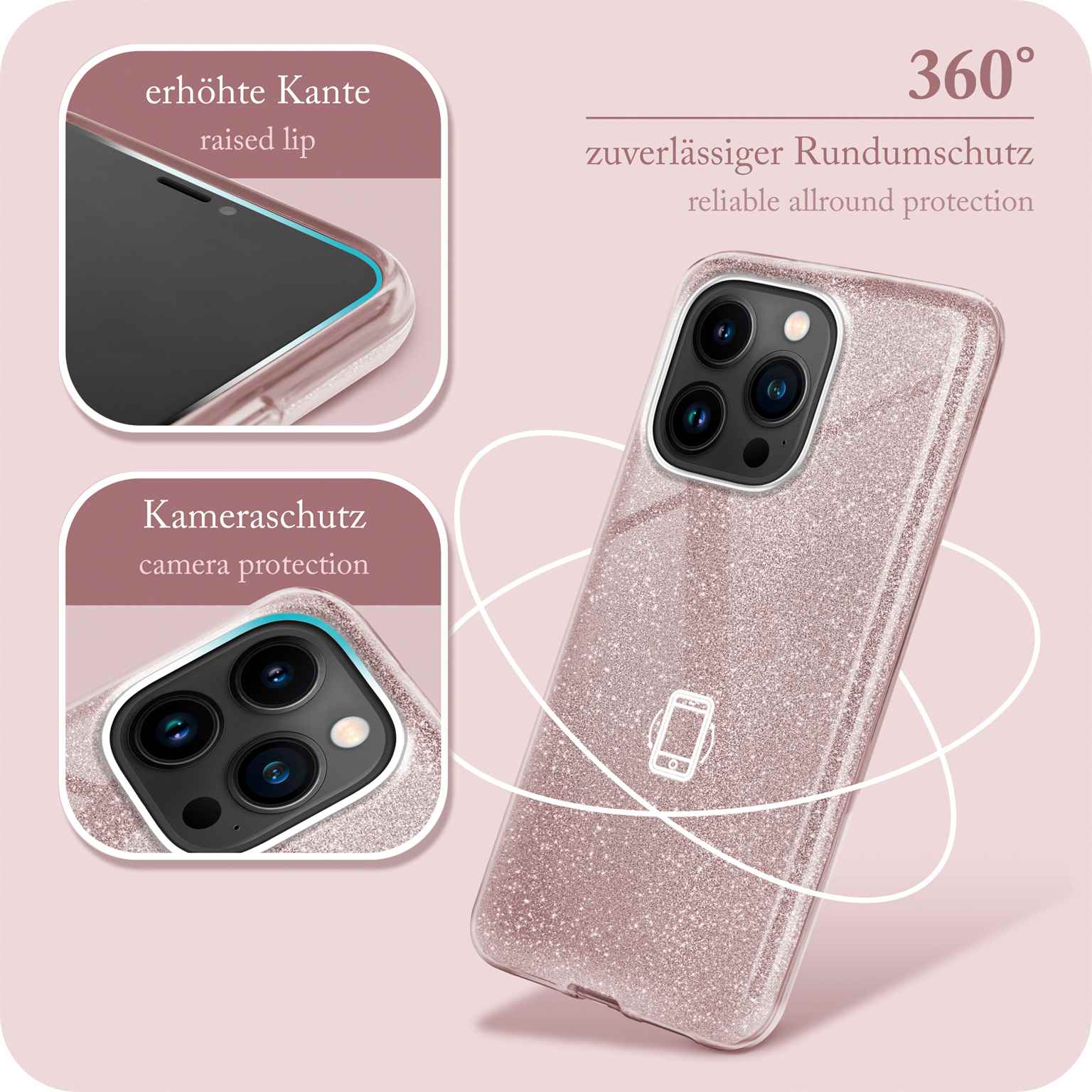 ONEFLOW Glitter Case iPhone 14 Pro Max mit Glitzer Look – Weiteres Produktbild 5