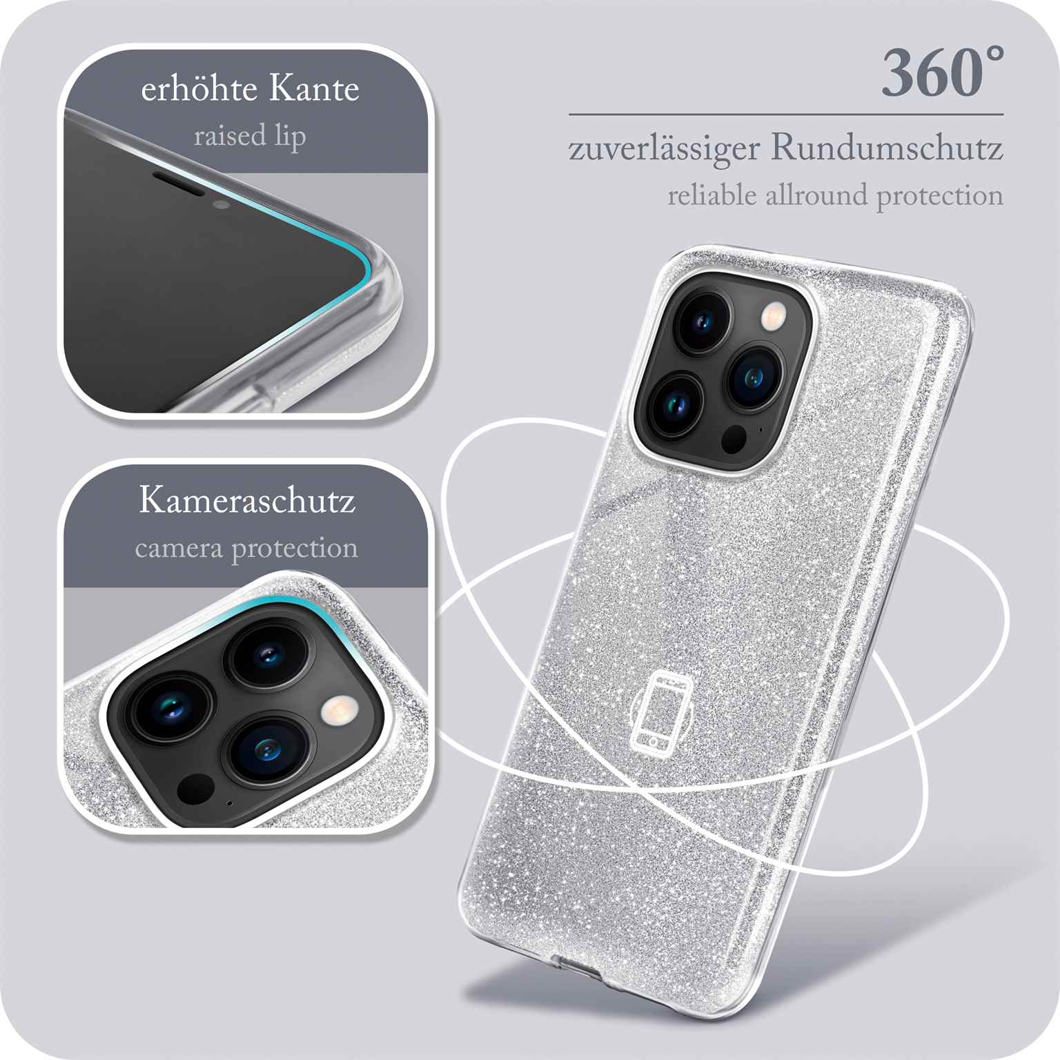 ONEFLOW Glitter Case iPhone 14 Pro Max mit Glitzer Look – Weiteres Produktbild 5 ONEFLOW Glitter Case iPhone 14 Pro Max mit Glitzer Look – Weiteres Produktbild 5