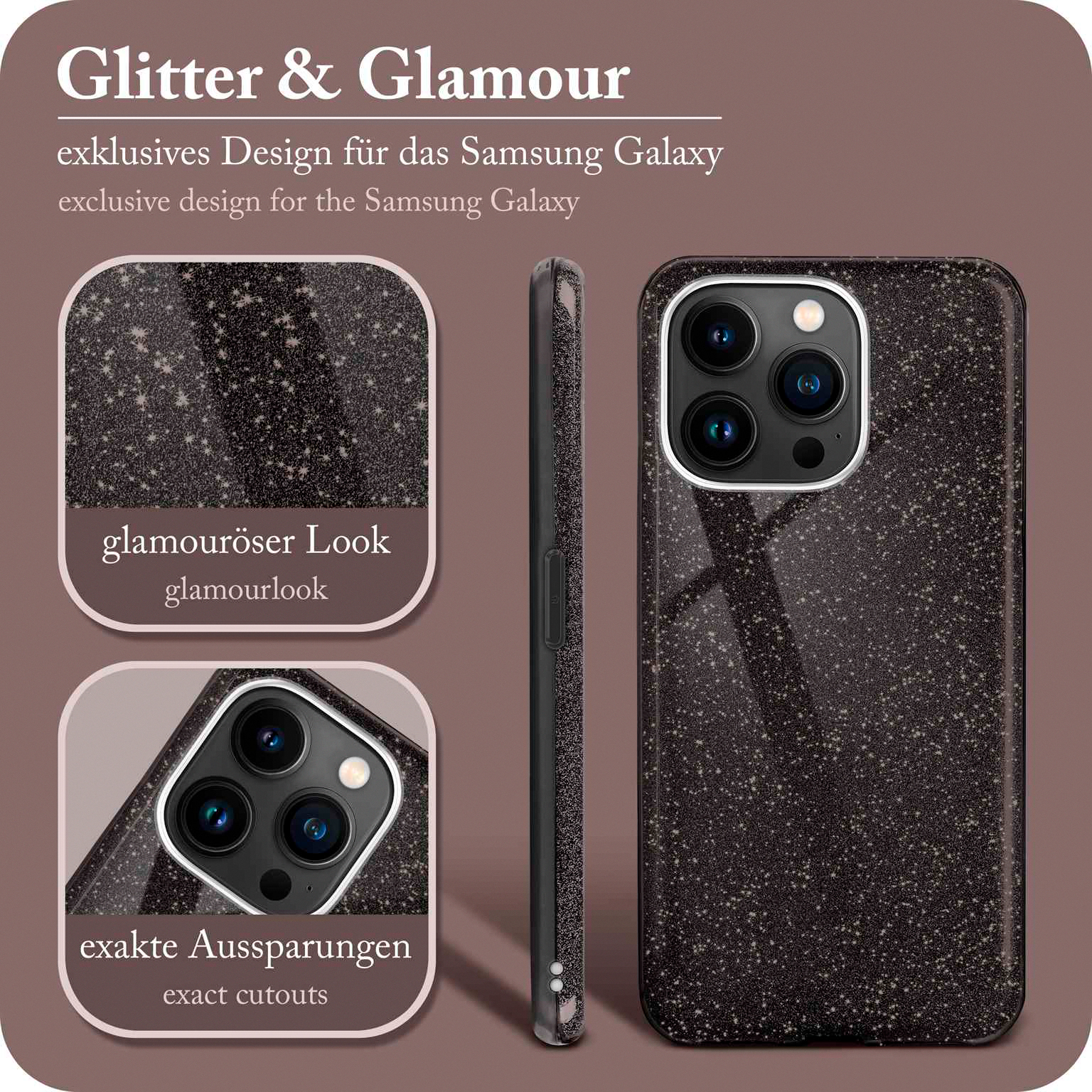 ONEFLOW Glitter Case iPhone 15 Pro Max mit Glitzer Look – Weiteres Produktbild 2