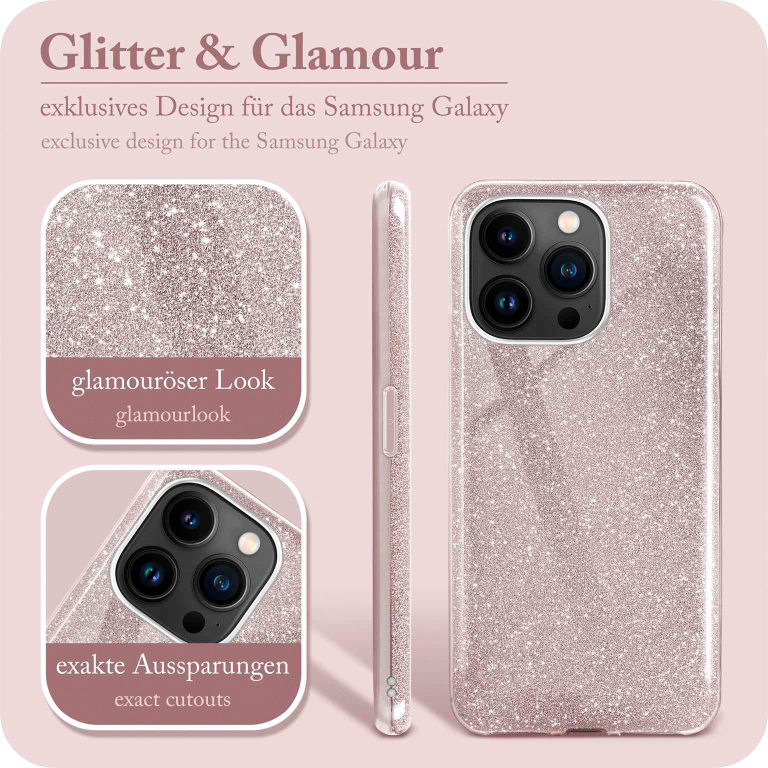 ONEFLOW Glitter Case iPhone 15 Pro mit Glitzer Look – Weiteres Produktbild 2
