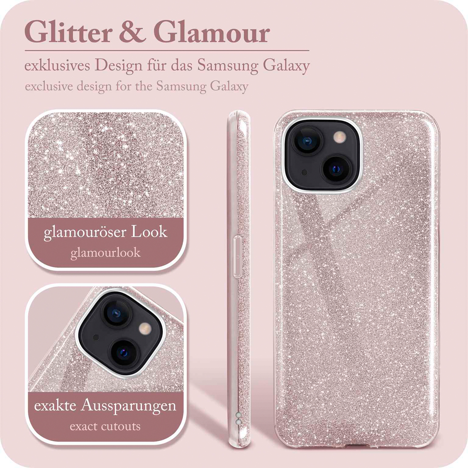 ONEFLOW Glitter Case iPhone 15 mit Glitzer Look – Weiteres Produktbild 2