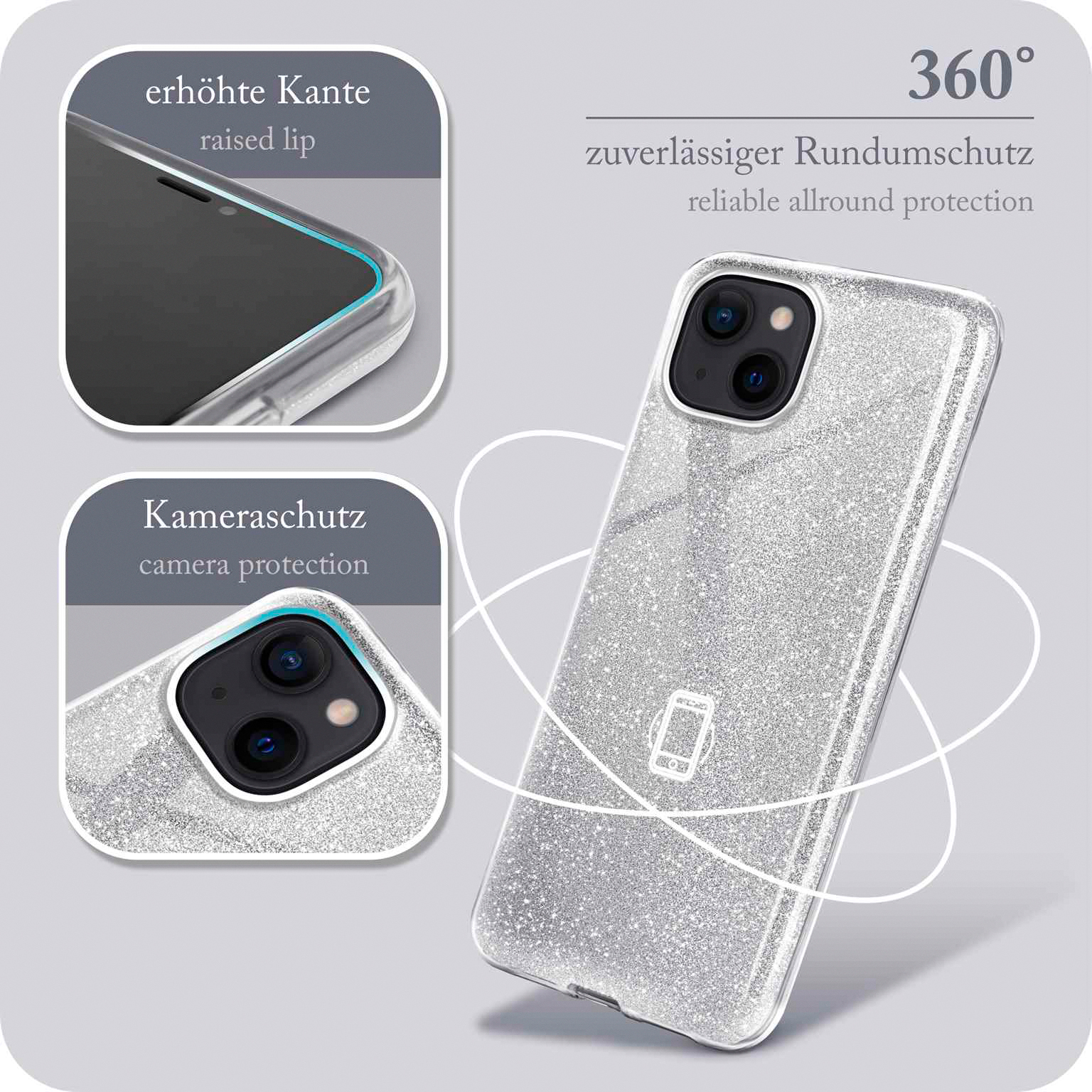 ONEFLOW Glitter Case iPhone 15 mit Glitzer Look – Weiteres Produktbild 5 ONEFLOW Glitter Case iPhone 15 mit Glitzer Look – Weiteres Produktbild 5