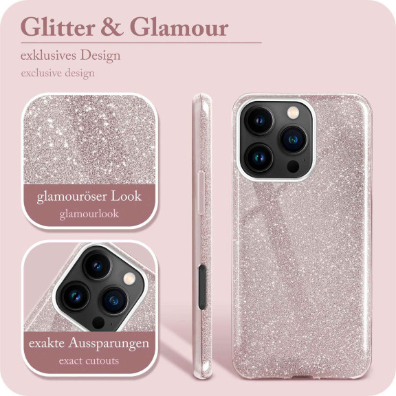 ONEFLOW Glitter Case iPhone 16 Pro Max mit Glitzer Look – Weiteres Produktbild 2