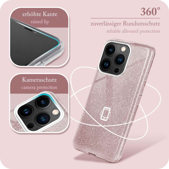 ONEFLOW Glitter Case iPhone 16 Pro Max mit Glitzer Look – Weiteres Produktbild 5
