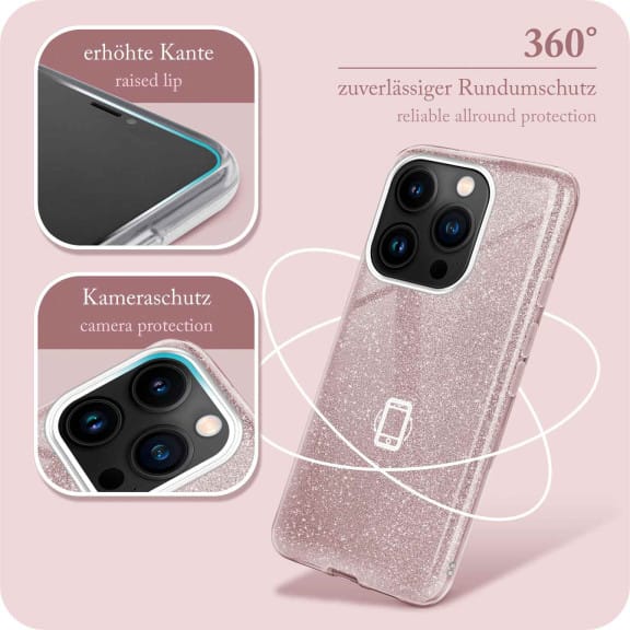 ONEFLOW Glitter Case iPhone 16 Pro mit Glitzer Look – Weiteres Produktbild 5 ONEFLOW Glitter Case iPhone 16 Pro mit Glitzer Look – Weiteres Produktbild 5