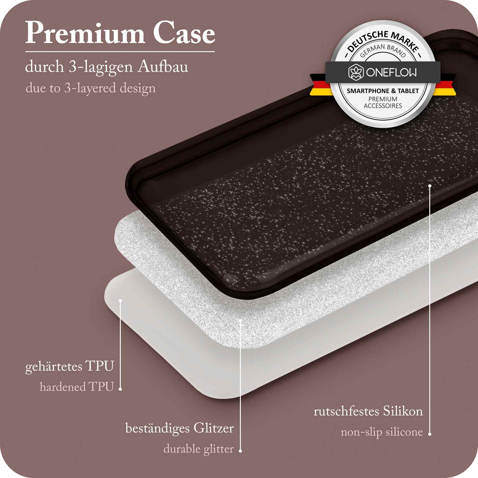 ONEFLOW Glitter Case iPhone 6 mit Glitzer Look – Weiteres Produktbild 2