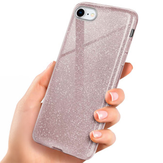 ONEFLOW Glitter Case iPhone 7 mit Glitzer Look – Gloss - Rosé