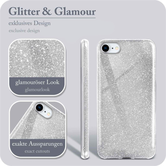 ONEFLOW Glitter Case iPhone 7 mit Glitzer Look – Weiteres Produktbild 2