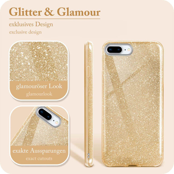ONEFLOW Glitter Case iPhone 8 Plus mit Glitzer Look – Weiteres Produktbild 2