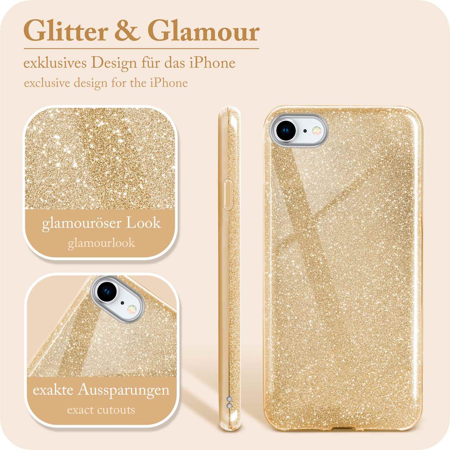 ONEFLOW Glitter Case iPhone 8 mit Glitzer Look – Weiteres Produktbild 2