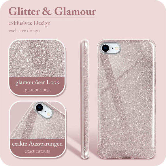 ONEFLOW Glitter Case iPhone 8 mit Glitzer Look – Weiteres Produktbild 2