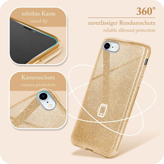 ONEFLOW Glitter Case iPhone SE (2020) mit Glitzer Look – Weiteres Produktbild 5