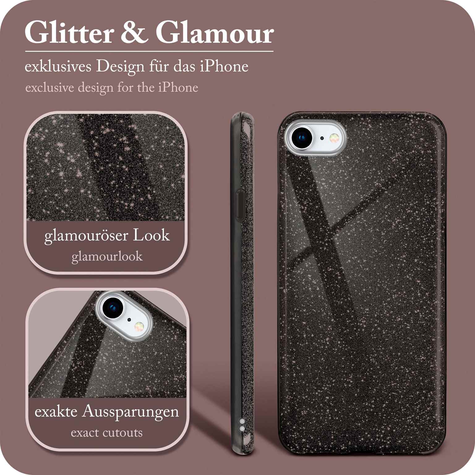 ONEFLOW Glitter Case iPhone SE (2020) mit Glitzer Look – Weiteres Produktbild 2