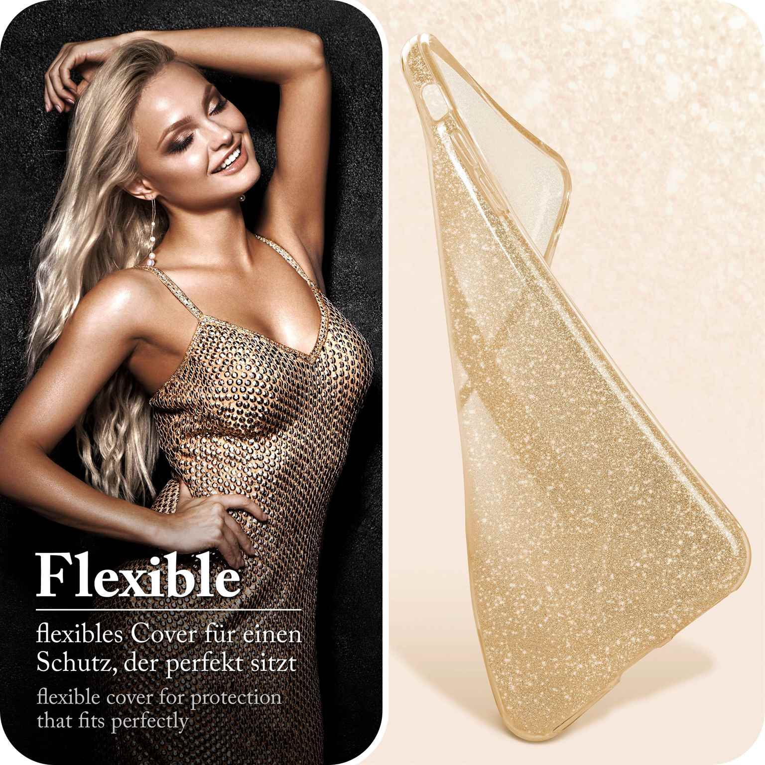 ONEFLOW Glitter Case iPhone SE (2022) mit Glitzer Look – Weiteres Produktbild 4