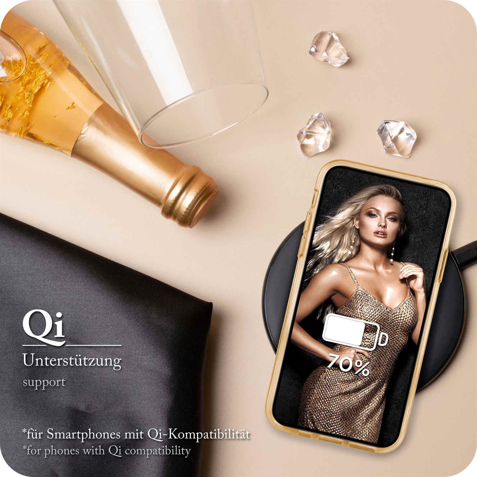 ONEFLOW Glitter Case iPhone SE (2022) mit Glitzer Look – Weiteres Produktbild 6