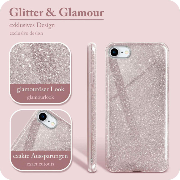 ONEFLOW Glitter Case iPhone SE (2022) mit Glitzer Look – Weiteres Produktbild 2
