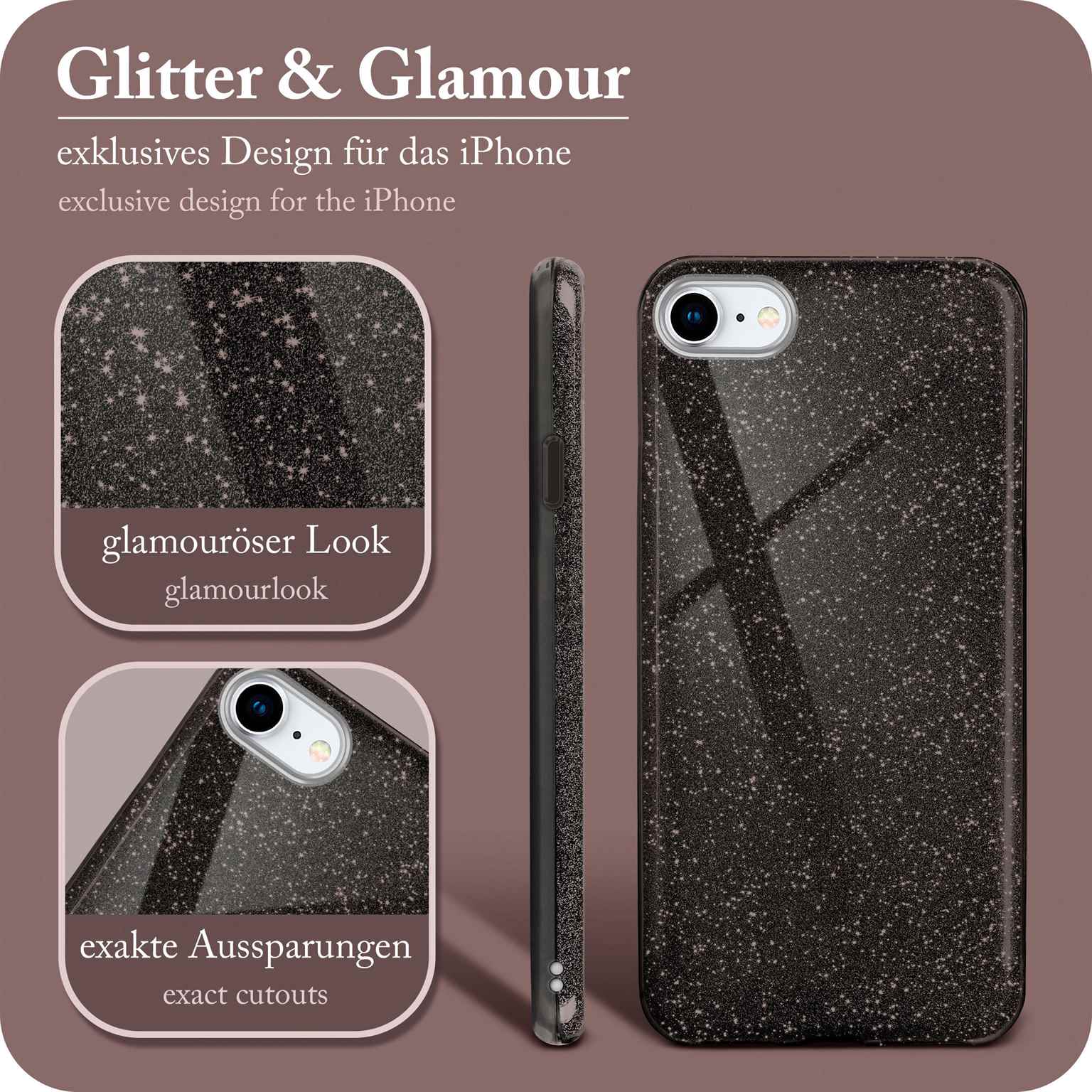 ONEFLOW Glitter Case iPhone SE (2022) mit Glitzer Look – Weiteres Produktbild 2