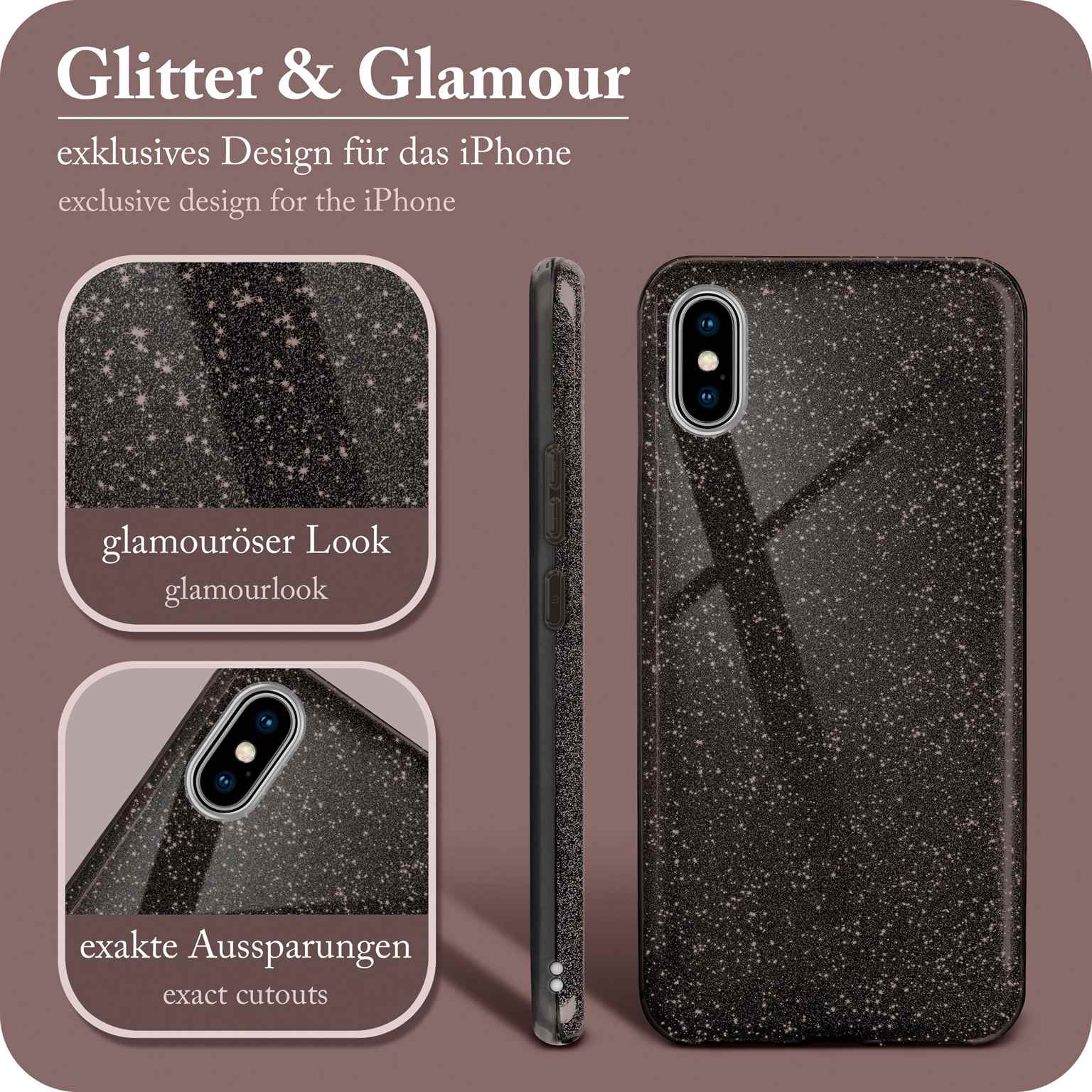 ONEFLOW Glitter Case iPhone X mit Glitzer Look – Weiteres Produktbild 1