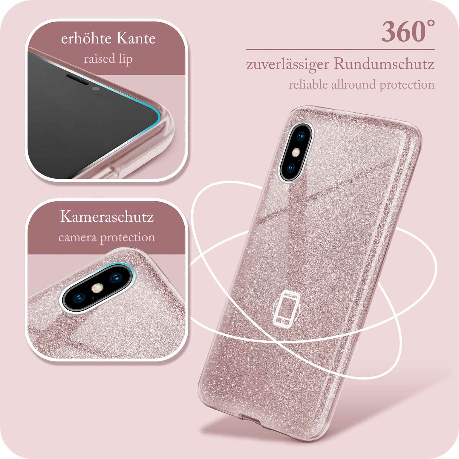 ONEFLOW Glitter Case iPhone XS Max mit Glitzer Look – Weiteres Produktbild 5