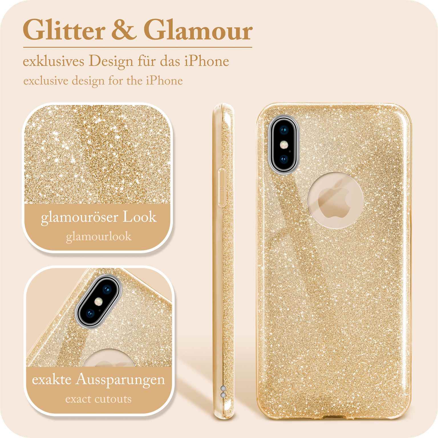 ONEFLOW Glitter Case iPhone XS mit Glitzer Look – Weiteres Produktbild 2