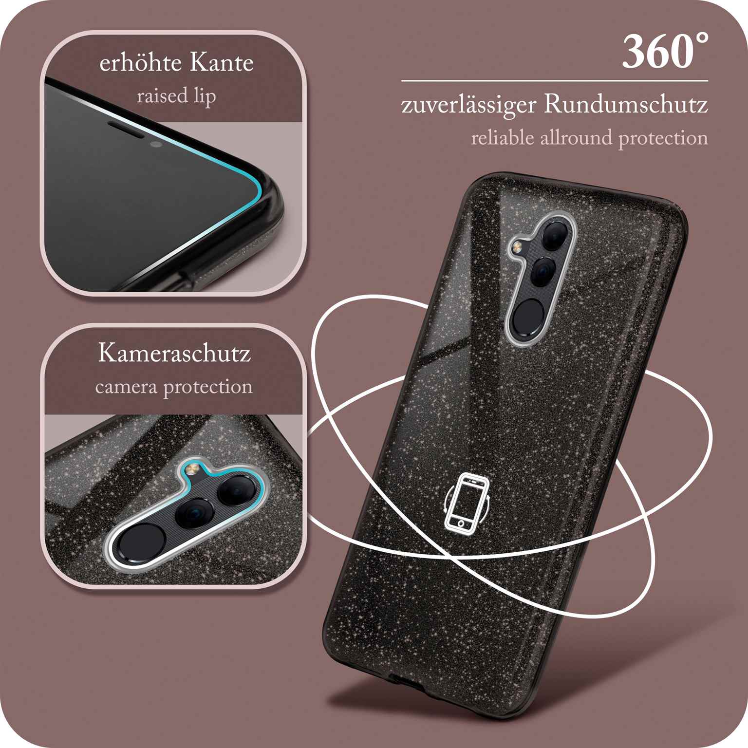 ONEFLOW Glitter Case Huawei Mate 20 Lite mit Glitzer Look – Weiteres Produktbild 5
