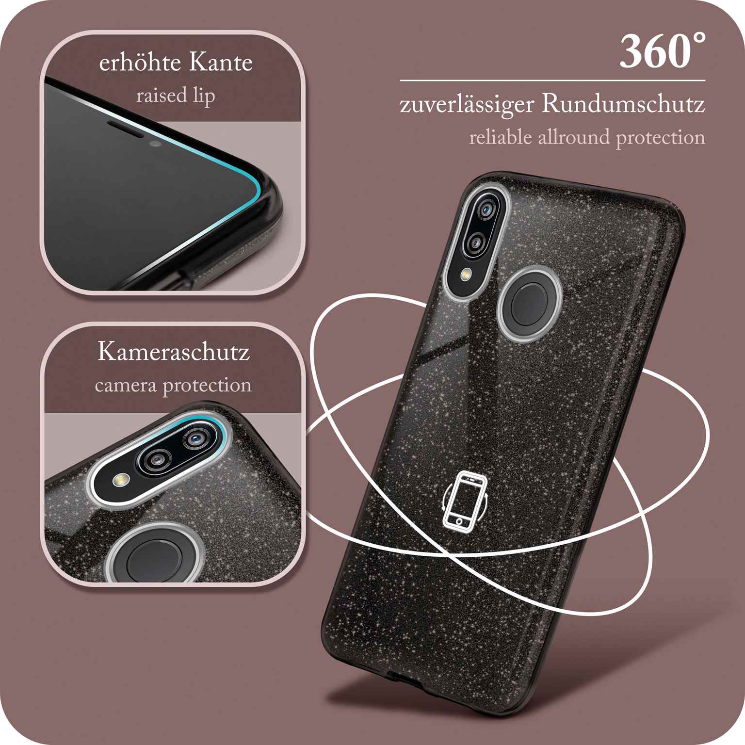 ONEFLOW Glitter Case Huawei P20 Lite mit Glitzer Look – Weiteres Produktbild 5