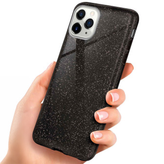 ONEFLOW Glitter Case iPhone 11 Pro Max mit Glitzer Look – Glamour-Black