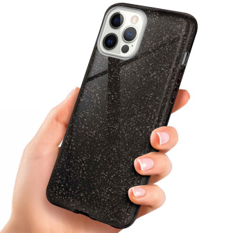 ONEFLOW Glitter Case iPhone 12 Pro Max mit Glitzer Look – Glamour-Black ONEFLOW Glitter Case iPhone 12 Pro Max mit Glitzer Look – Glamour-Black