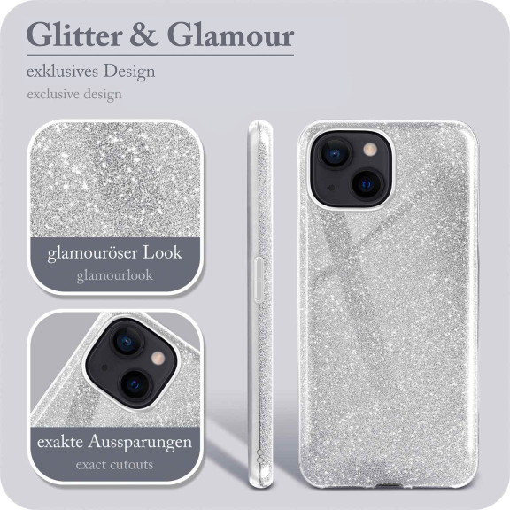 ONEFLOW Glitter Case iPhone 14 mit Glitzer Look – Weiteres Produktbild 2