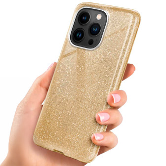 ONEFLOW Glitter Case iPhone 15 Pro Max mit Glitzer Look – Shine-Gold ONEFLOW Glitter Case iPhone 15 Pro Max mit Glitzer Look – Shine-Gold