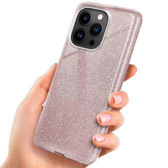 ONEFLOW Glitter Case iPhone 15 Pro mit Glitzer Look – Gloss-Rosé ONEFLOW Glitter Case iPhone 15 Pro mit Glitzer Look – Gloss-Rosé