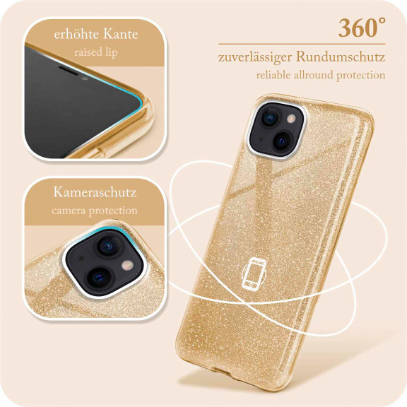 ONEFLOW Glitter Case iPhone 15 mit Glitzer Look – Weiteres Produktbild 5